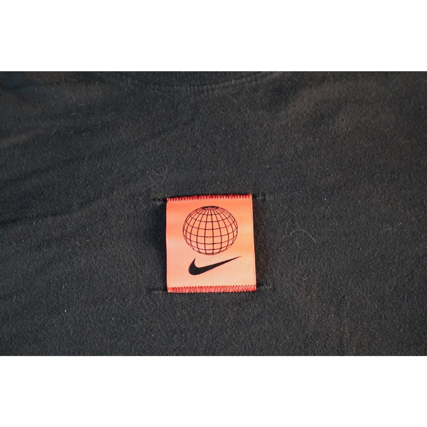 Nike Shirt Mens Medium Black Long Sleeve Worldwide Globe Graphic Streetwear