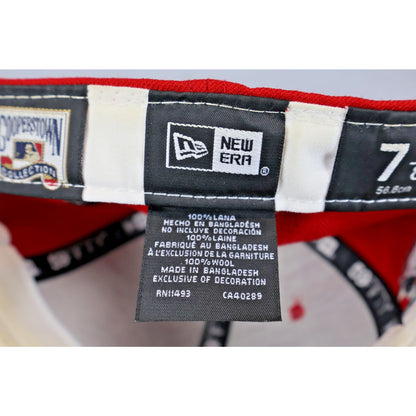 Vintage Florida Marlins Hat Cap Fitted Mens 7 1/8 Red MLB Baseball New Era 90s