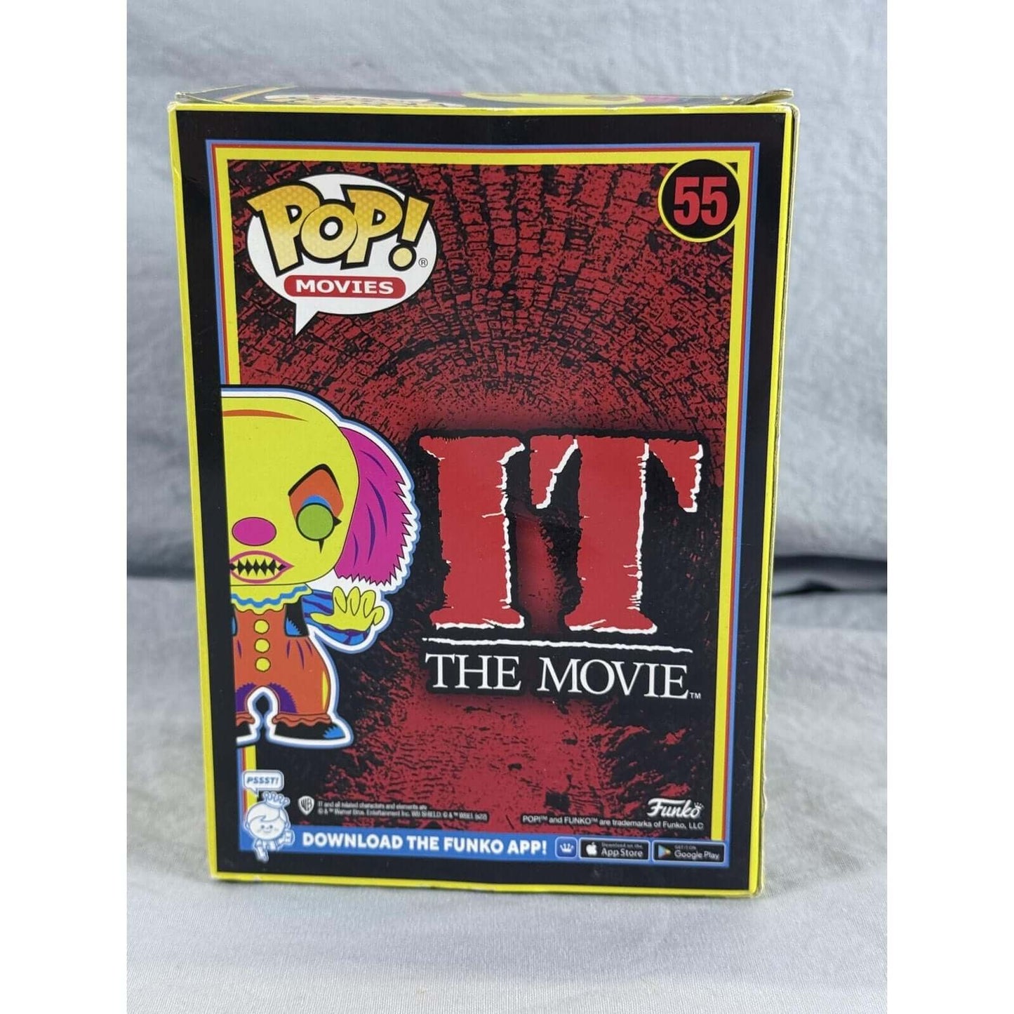 Pennywise #55 from IT (Blacklight) Entertainment Earth Exclusive Funko Pop!