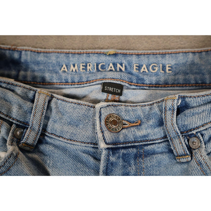 American Eagle Jeans Womens 7 Distressed High Rise Stretch Ripped Denim Pants