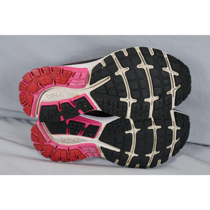 Brooks Ghost 10 Shoes Womens Size 7.5 Pink Black White Running Athletic Sneakers