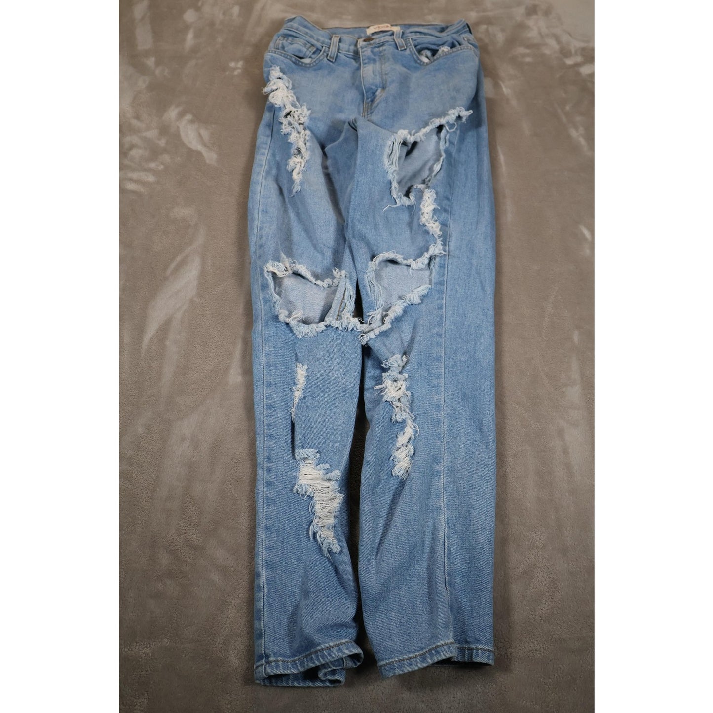 Vibrant Miu Jeans Womens 3 W25 Distressed Ripped High Rise Made in USA Denim