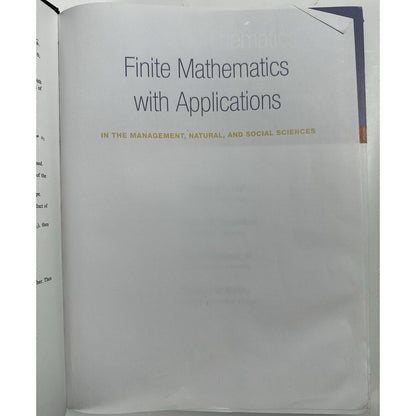 Finite Mathematics with Applications Textbook