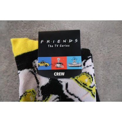 Friends TV Show Socks Mens Size 10-13 Crew Turkey Sunglasses Novelty Gift Set 4