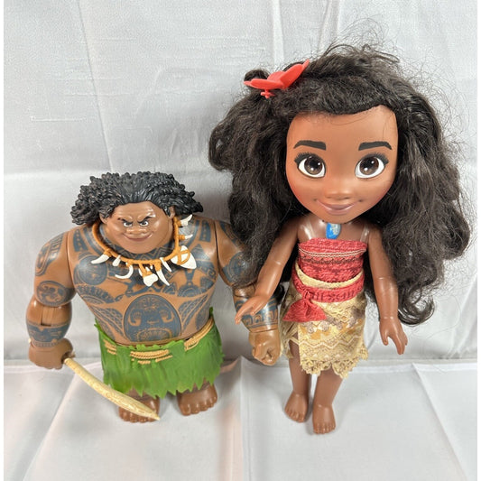 Hasbro Disney Talking Maui & Moana Mega Action Figure Dolls d254