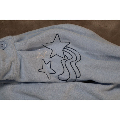 Disney Stitch Jacket Womens 2XL Fleece Button Up Ohana Embroidered Lilo