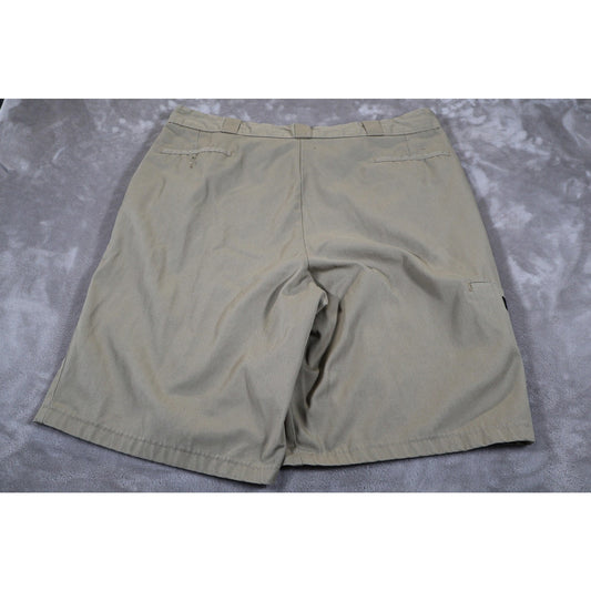 Dickies Shorts Mens Large Khaki Tan Work Utility Classic Fit Durable Chino Style