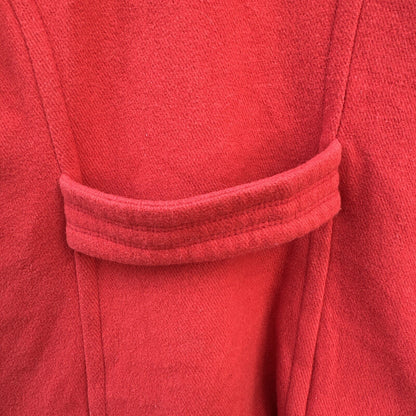 American Eagle Women's Red Wool Blend Pea Coat - Size Medium