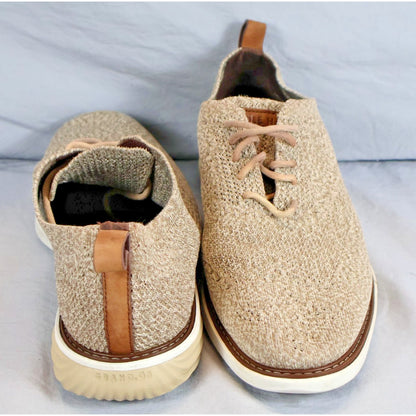 Cole Haan Shoes Mens Size 9 Tan Knit Oxford Lace Up Lightweight Casual C32108