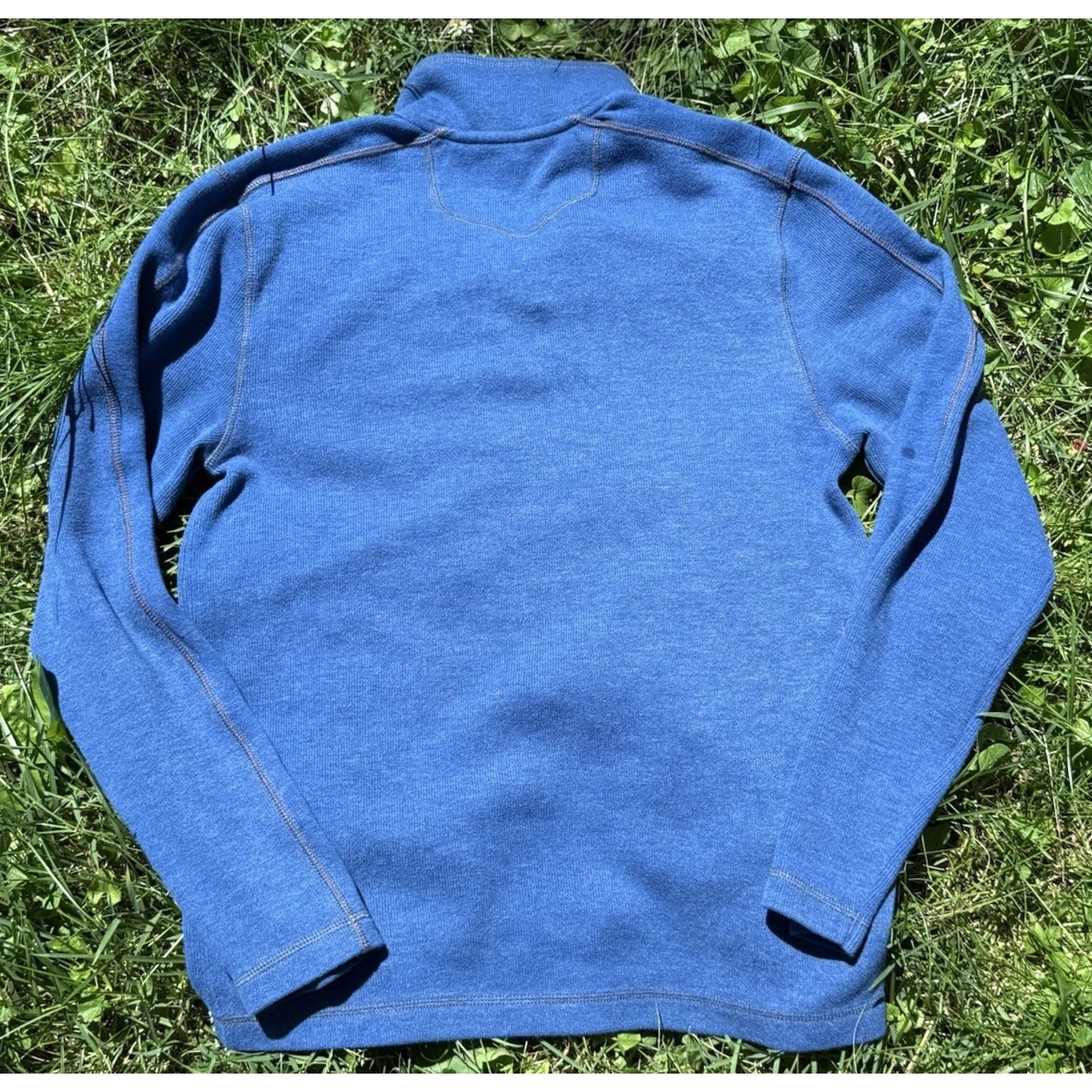 Eddie Bauer Mens Blue 1/4 Zip Fleece Pullover - Size S