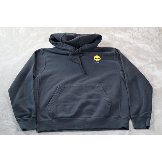Nike Hoodie Mens Medium Black Just Do It Skull Graphic Pullover Halloween JDI