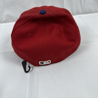 Vintage Philadelphia Phillies Strapback Hat Red White MLB Baseball 90s Deadstock