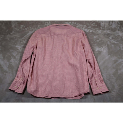 Tommy Bahama Shirt Mens Medium Button Up Long Sleeve Check Dress Silk Blend