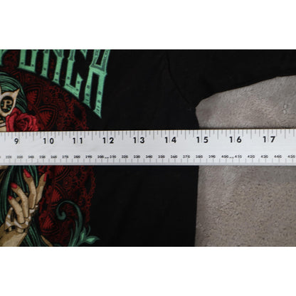 Five Finger Death Punch Shirt Mens Small Black Tattoo Skull Band Rock Tee Punk