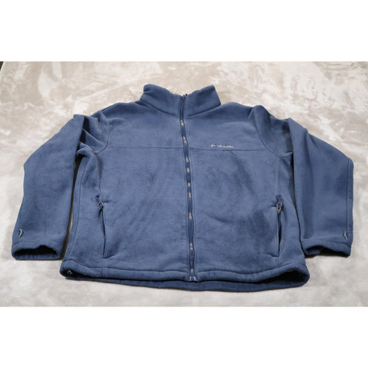 Columbia Jacket Mens Extra Large Blue Full Zip Fleece Interchange Outdoors XL