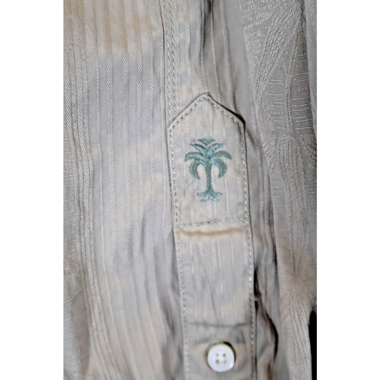 Tommy Bahama Shirt Mens 2XL Palm Floral Long Sleeve Button Up Casual