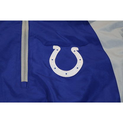 Indianapolis Colts Jacket Mens 2XL Blue NFL Football Quarter Zip Windbreaker