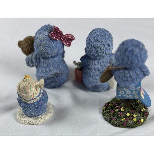Set Of 4 Pins Vintage 2000 Sonshine Promises Bluebird Figurine By Gretchen