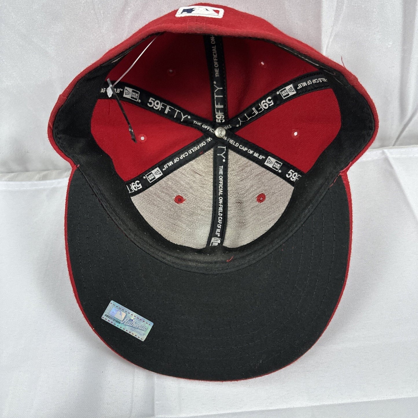 Vintage Philadelphia Phillies Strapback Hat Red White MLB Baseball 90s Deadstock