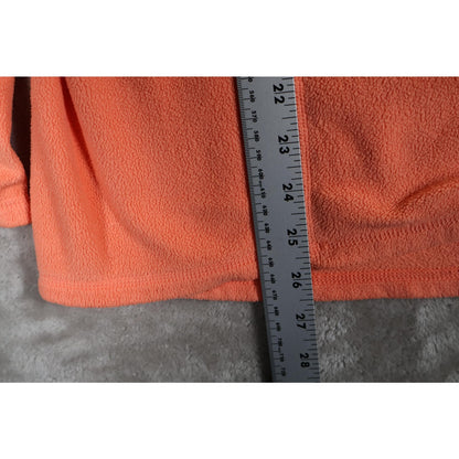 North Face Pullover Womens XL Orange Fleece Half Zip Outdoor Hiking Lightweight