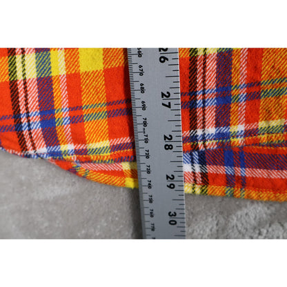 Rocawear Shirt Mens 2XL Red Blue Yellow Plaid Flannel Button Up Streetwear