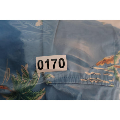 Cooke Street Hawaiian Shirt Mens XL Blue Floral Palm Tree Island Aloha Vacation