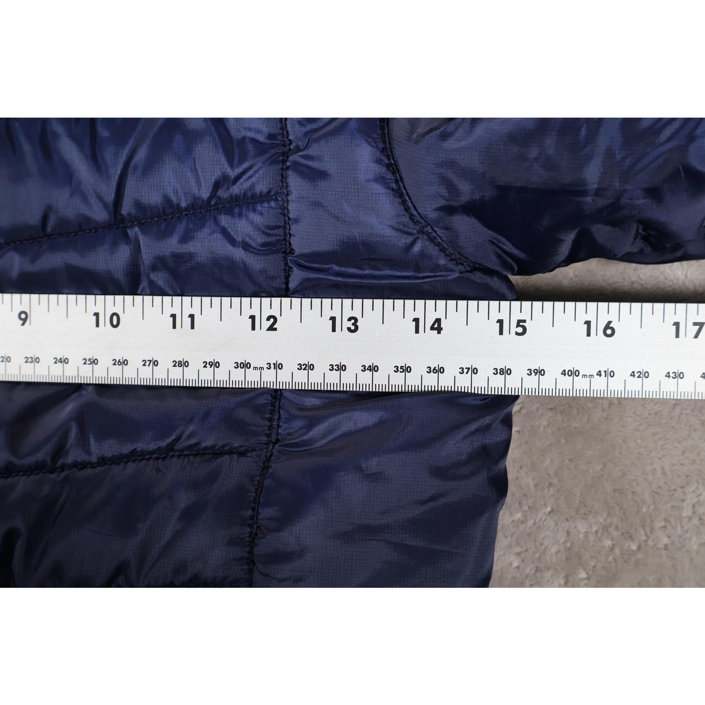 Eddie Bauer Jacket Girls M Navy Blue Pink Hooded Puffer Quilted Fleece Lined