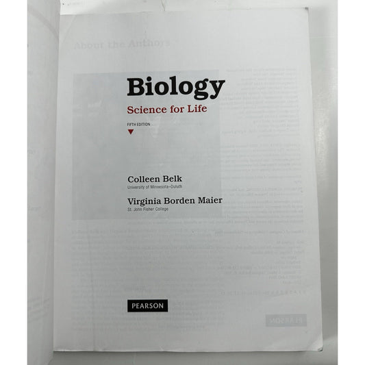 Biology : Science for Life with Physiology by Virginia Maier and Colleen Belk...