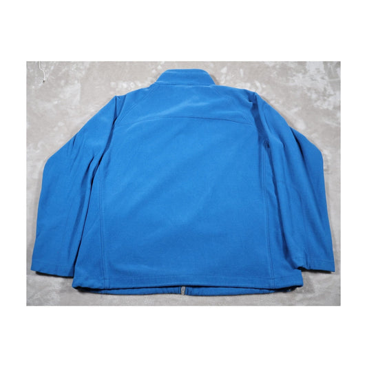 Columbia Jacket Mens XL Blue Full Zip Fleece Outdoor Layer Pocket Lightweight