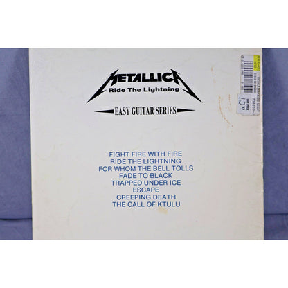 Vintage Metallica Ride The Lightning Guitar Tab Book 1990 Cherry Lane Songbook