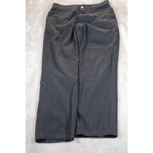 Versace Jeans Couture Pants Mens 33 Black Straight Leg Sport Italy Medusa Button