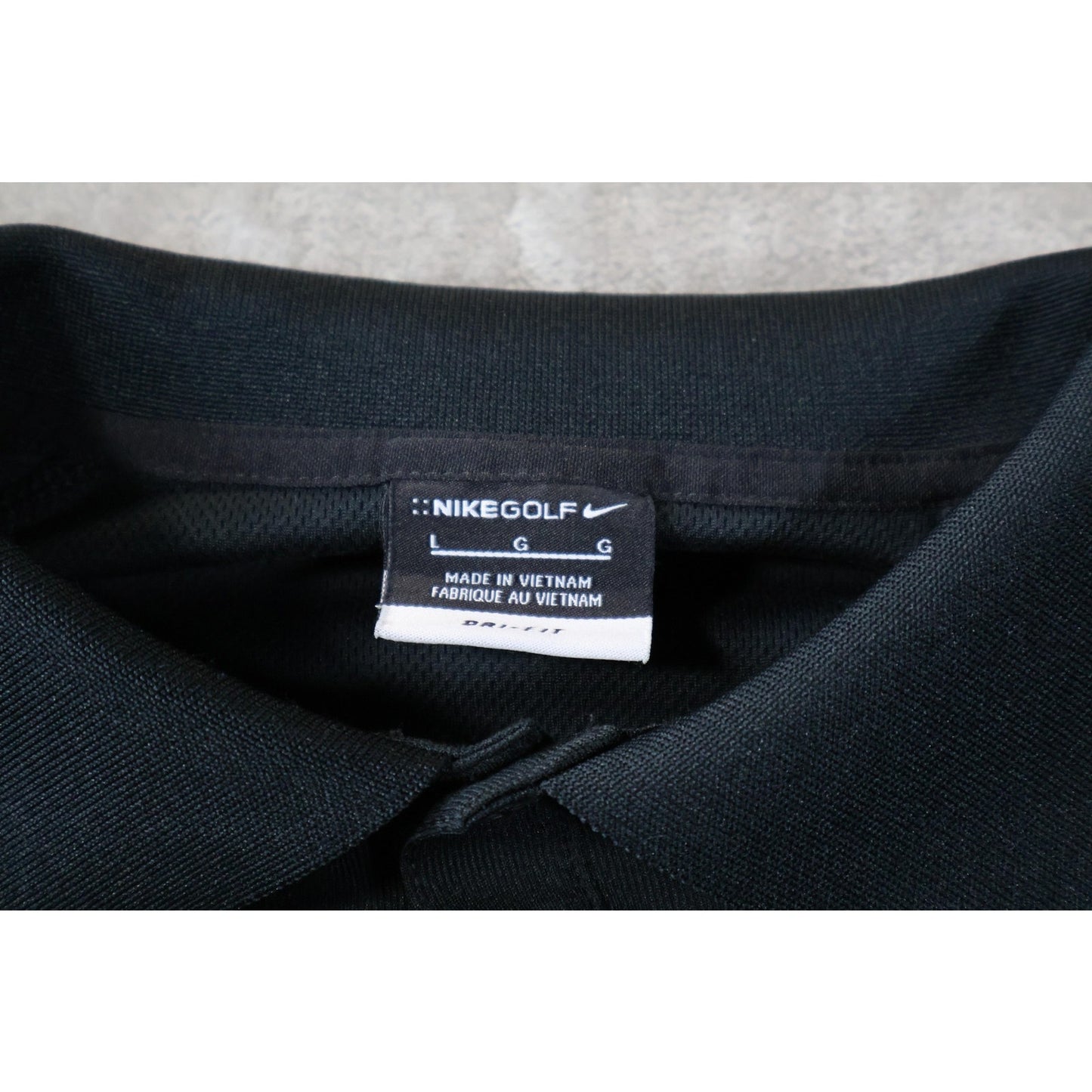 Nike Golf Polo Shirt Mens Large Black Dri-FIT Embroidered Sun Logo Destin 2011