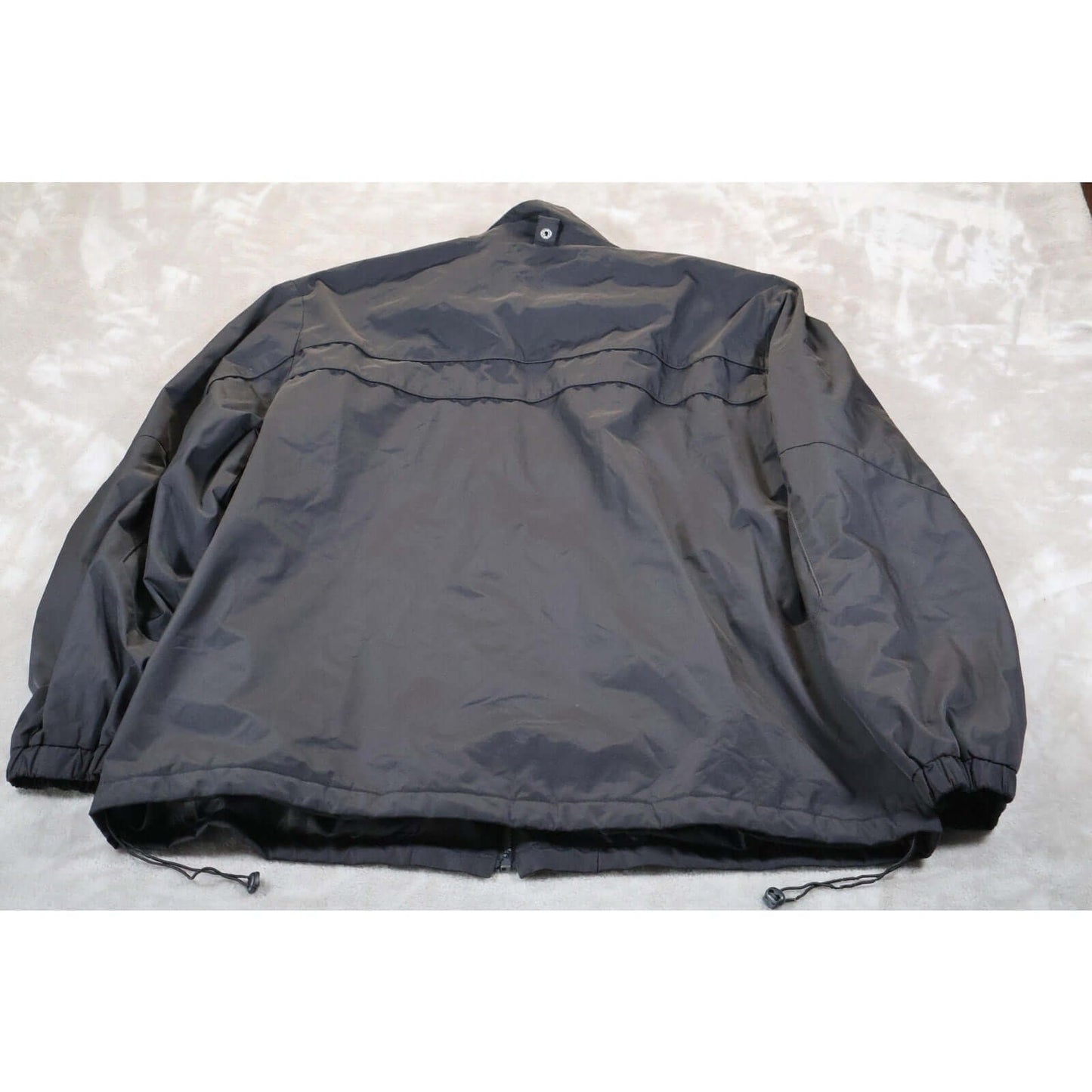 ZeroXposur Jacket Mens 2XL Full Zip Fleece Lined Activewear Element Protector back view, black, featuring elastic cuffs and adjustable hem.